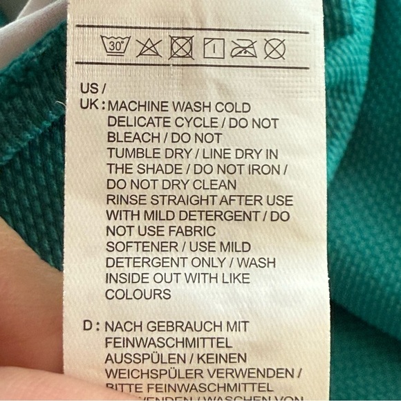 Cupshe Aqua Textured and Striped Halter Tummy Control One Piece Swimsuit Large - Picture 13 of 13